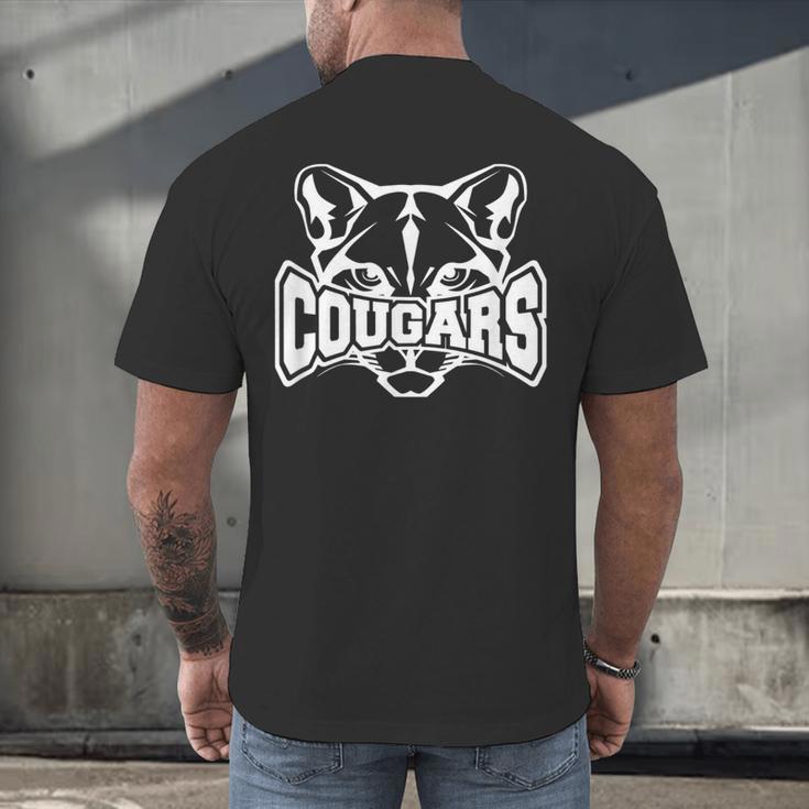 Cougars Teacher Student School Sports Fan Team Spirit Men's Back Print T-Shirt, gift for family, gift for coworker Cougars Teacher Student School Sports Fan Team Spirit Men's Back Print T-Shirt, gift for family, gift for coworker