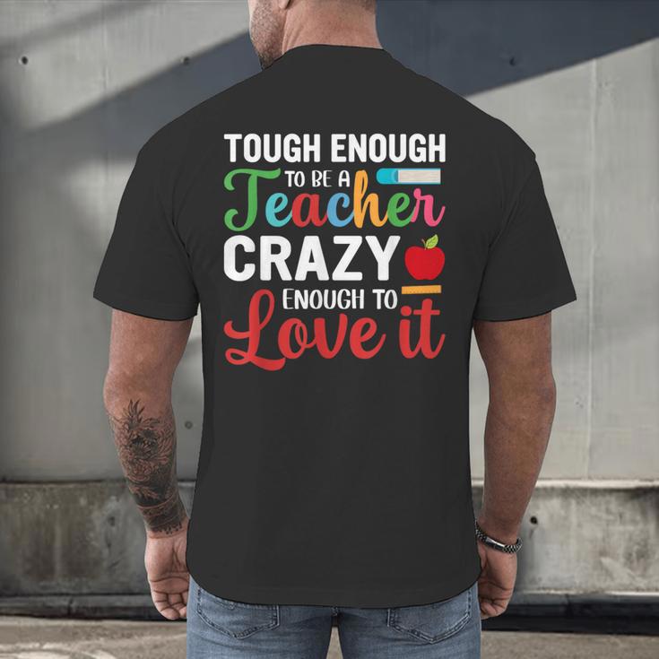 Crazy Teacher Men Women School Teachers Men's Back Print T-Shirt, gift for family, gift for coworker