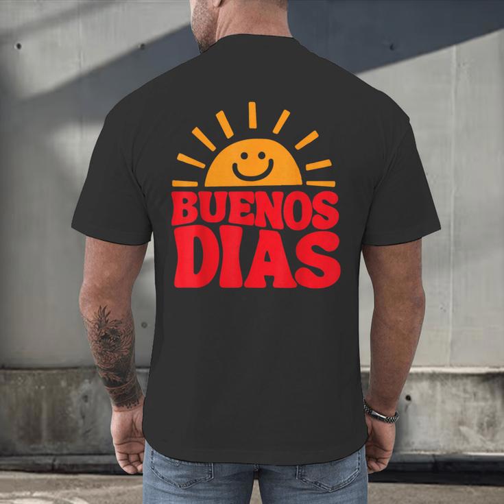 Cute Bilingual Spanish Teacher Buenos Dias Sunshine Men's Back Print T-Shirt, gift for family, gift for coworker Cute Bilingual Spanish Teacher Buenos Dias Sunshine Men's Back Print T-Shirt, gift for family, gift for coworker