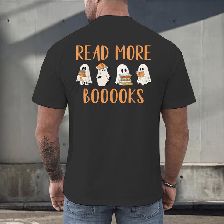 Cute Booooks Ghost Read More Books Teacher Halloween Men's Back Print T-Shirt, gift for family, gift for coworker Cute Booooks Ghost Read More Books Teacher Halloween Men's Back Print T-Shirt, gift for family, gift for coworker