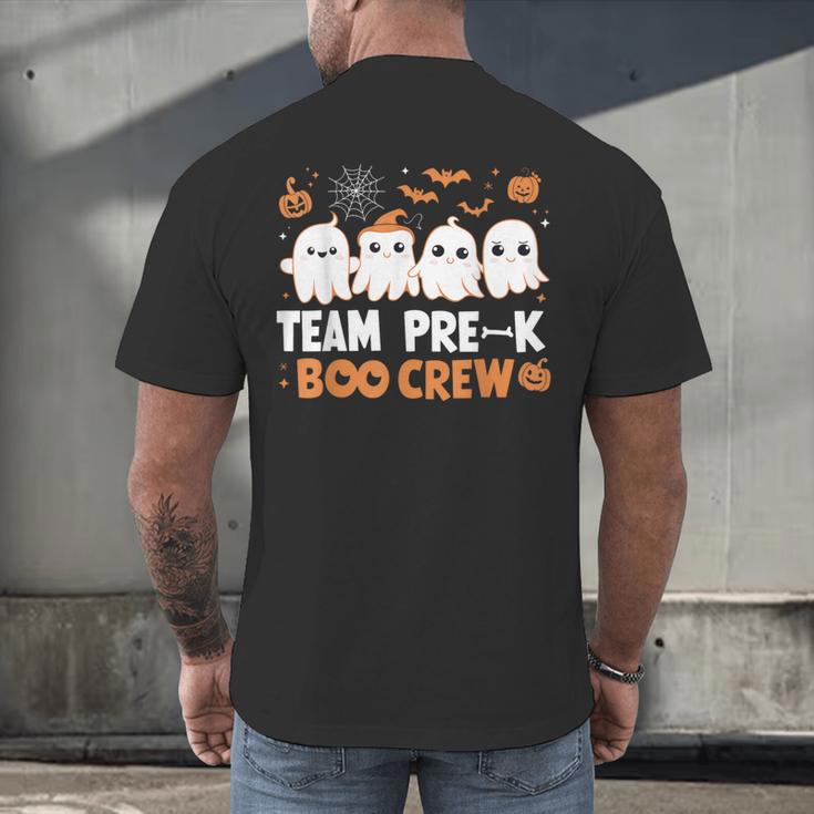 Cute Ghosts Pre-K Boo Crew Teachers Halloween Party Team For Men Women Kids Men's Back Print T-Shirt, gift for family, gift for coworker Cute Ghosts Pre-K Boo Crew Teachers Halloween Party Team For Men Women Kids Men's Back Print T-Shirt, gift for family, gift for coworker