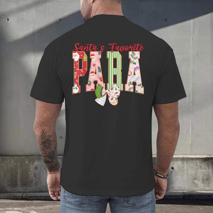 Cute Santas Favorite Para Christmas Paraprofessional Teacher Men's Back Print T-Shirt, gift for family, gift for coworker Cute Santas Favorite Para Christmas Paraprofessional Teacher Men's Back Print T-Shirt, gift for family, gift for coworker