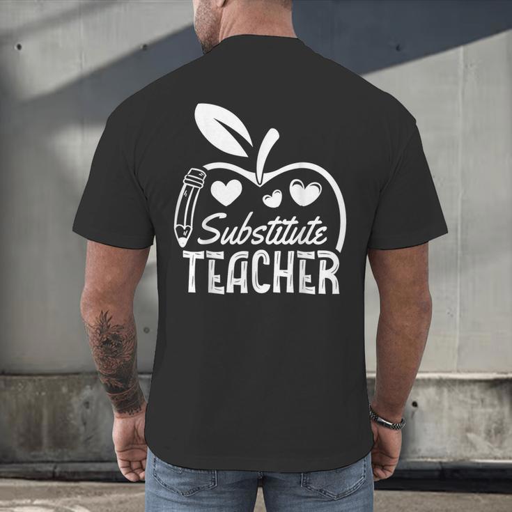 Cute Substitute Teacher Appreciation Men Women Men's Back Print T-Shirt, gift for family, gift for coworker Cute Substitute Teacher Appreciation Men Women Men's Back Print T-Shirt, gift for family, gift for coworker