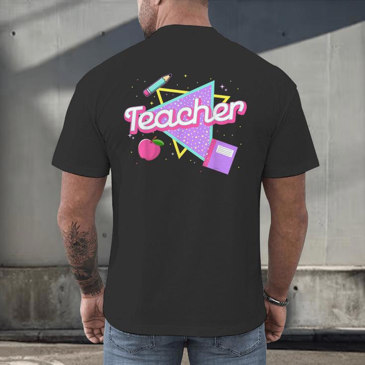 Cute Teacher Shirt 80's 90's Style Retro Old School Teacher For Men Women Men's Back Print T-Shirt, gift for family, gift for coworker