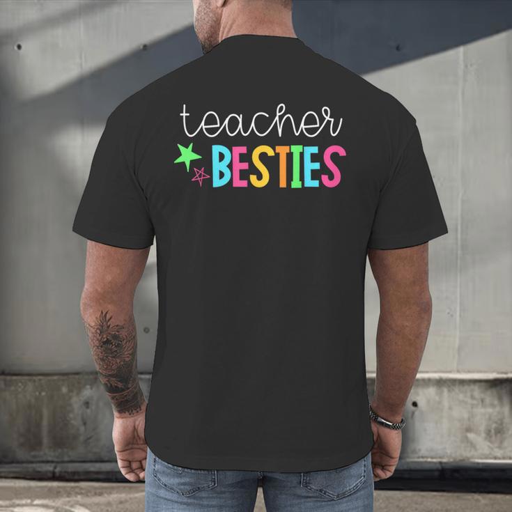 Cute Teacher Shirt Teacher Besties Men's Back Print T-Shirt, gift for family, gift for coworker
