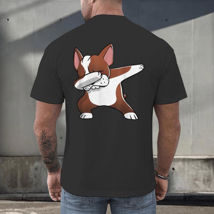 Dabbing Red Boston Terrier Dab Dance Dog Men Women Kids Men's Back Print T-Shirt, gift for family, gift for coworker
