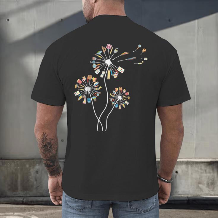 Dandelion Art Shirt For Artist Or Art Teacher Creative Art Men's Back Print T-Shirt, gift for family, gift for coworker