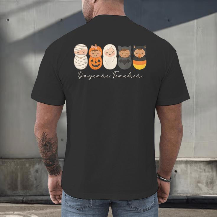 Daycare Teacher Halloween Infant Squad Spooky Childcare Fall Men's Back Print T-Shirt, gift for family, gift for coworker