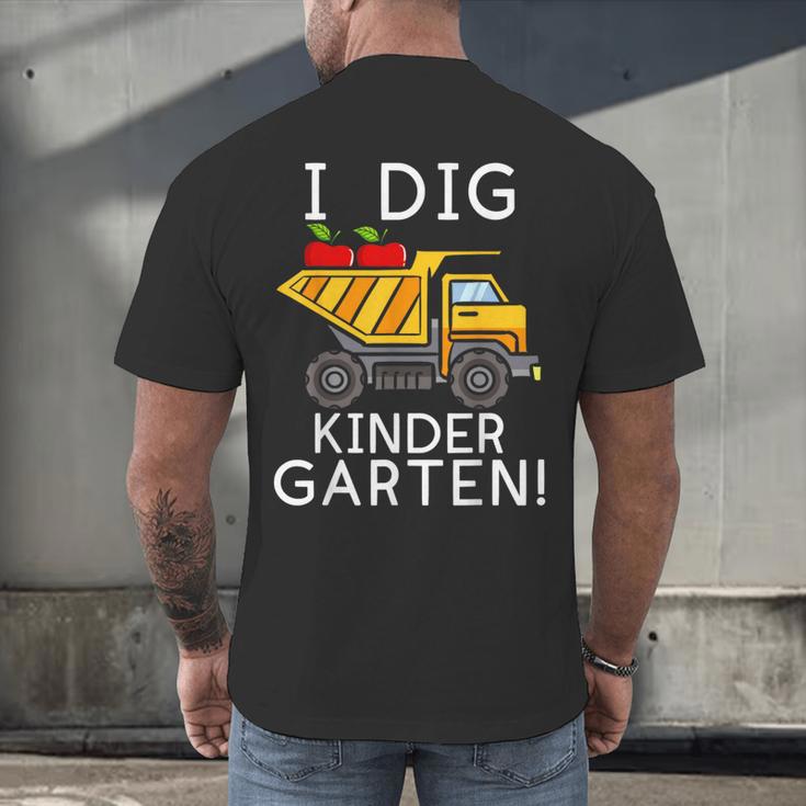 I Dig Kindergarten Student Teacher Construction First Day Men's Back Print T-Shirt, gift for family, gift for coworker