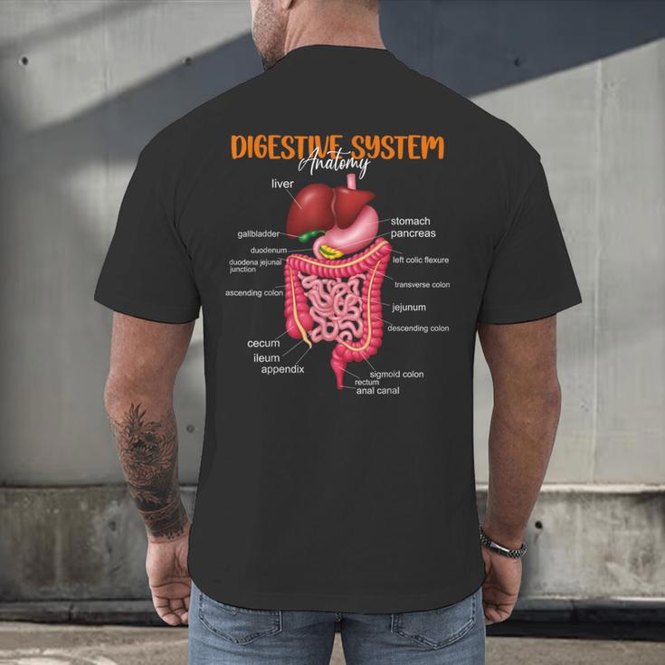 Digestive System Anatomy Anatomical Biology Teacher Men's Back Print T-Shirt, gift for family, gift for coworker