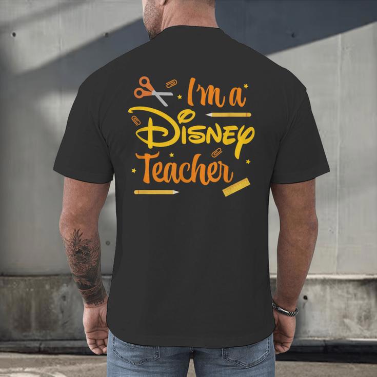 Disney Back To School I'm A Disney Teacher Crafty Logo Men's Back Print T-Shirt, gift for family, gift for coworker Disney Back To School I'm A Disney Teacher Crafty Logo Men's Back Print T-Shirt, gift for family, gift for coworker