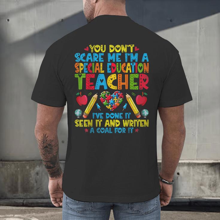 You Don't Scare Me I'm A Special Education Teacher SPED Men's Back Print T-Shirt, gift for family, gift for coworker You Don't Scare Me I'm A Special Education Teacher SPED Men's Back Print T-Shirt, gift for family, gift for coworker