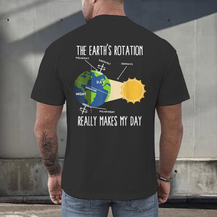 Earth Rotation Earth Day Science Teacher Kids Women Men's Back Print T-Shirt, gift for family, gift for coworker Earth Rotation Earth Day Science Teacher Kids Women Men's Back Print T-Shirt, gift for family, gift for coworker