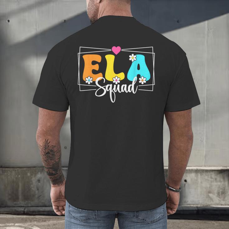 ELA Squad Teacher Back To School English Language Arts Men's Back Print T-Shirt, gift for family, gift for coworker ELA Squad Teacher Back To School English Language Arts Men's Back Print T-Shirt, gift for family, gift for coworker