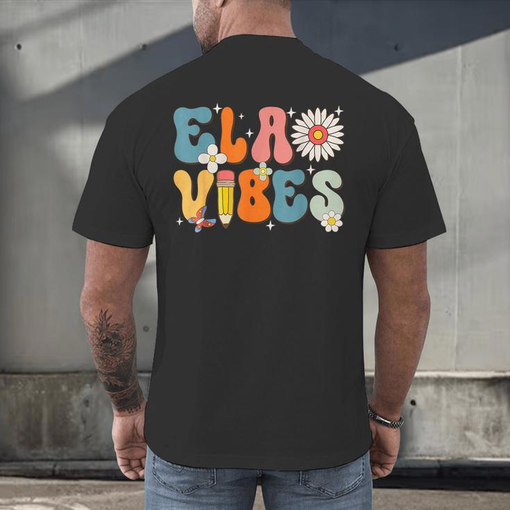 English Teacher Ela Vibes Teacher Kids First Day Of School Men's Back Print T-Shirt, gift for family, gift for coworker