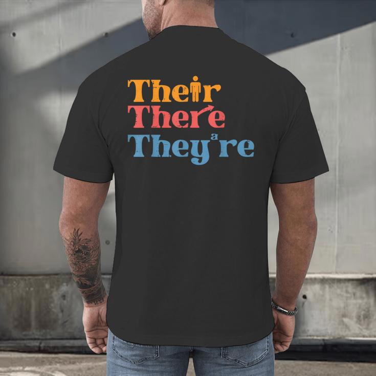 English Teacher Their There Theyre Grammar Men Women Men's Back Print T-Shirt, gift for family, gift for coworker English Teacher Their There Theyre Grammar Men Women Men's Back Print T-Shirt, gift for family, gift for coworker