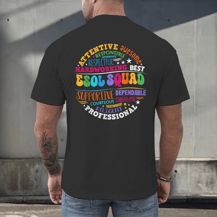 ESOL Squad Teachers And Students Team Back To School Men's Back Print T-Shirt, gift for family, gift for coworker ESOL Squad Teachers And Students Team Back To School Men's Back Print T-Shirt, gift for family, gift for coworker