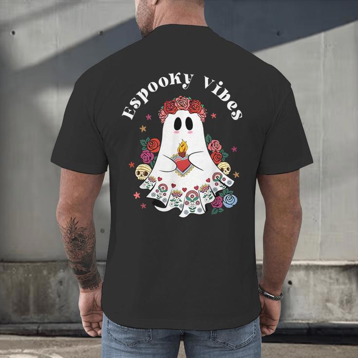 Espooky Vibes Maestra Halloween Spanish Mexican Teacher Men's Back Print T-Shirt, gift for family, gift for coworker Espooky Vibes Maestra Halloween Spanish Mexican Teacher Men's Back Print T-Shirt, gift for family, gift for coworker