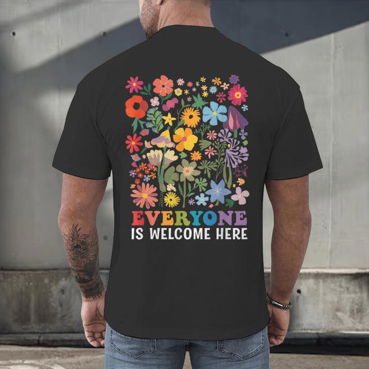 Everyone Is Welcome Here Tshirt Idaho Teacher Support Retro Men's Back Print T-Shirt, gift for family, gift for coworker Everyone Is Welcome Here Tshirt Idaho Teacher Support Retro Men's Back Print T-Shirt, gift for family, gift for coworker