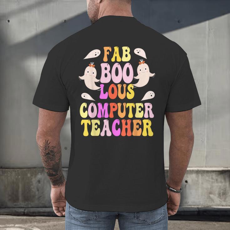 Faboolous COMPUTER TEACHER Costume This Is My Spooky Mom Dad Men's Back Print T-Shirt, gift for family, gift for coworker Faboolous COMPUTER TEACHER Costume This Is My Spooky Mom Dad Men's Back Print T-Shirt, gift for family, gift for coworker