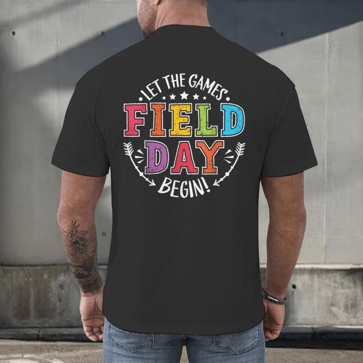 Field Day 2024 Let The Games Begin Teacher Kids Girls Boys Men's Back Print T-Shirt, gift for family, gift for coworker Field Day 2024 Let The Games Begin Teacher Kids Girls Boys Men's Back Print T-Shirt, gift for family, gift for coworker