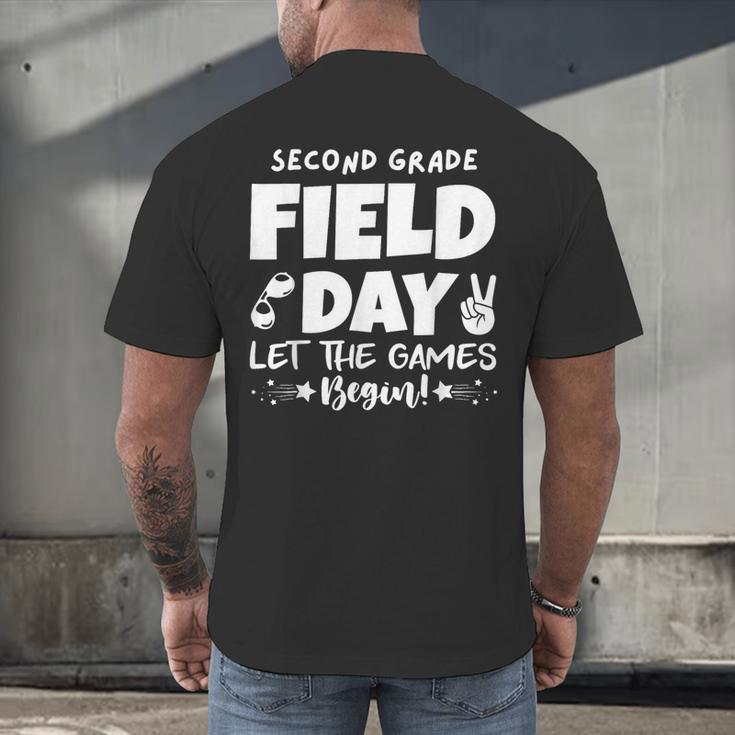 Field Day Second 2nd Grade Orange 2025 Boy Girl Teacher Men's Back Print T-Shirt, gift for family, gift for coworker Field Day Second 2nd Grade Orange 2025 Boy Girl Teacher Men's Back Print T-Shirt, gift for family, gift for coworker
