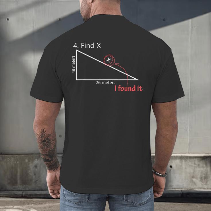 Find X Math Teacher Graphic Sarcastic Novelty Dad Joke Men's Back Print T-Shirt, gift for family, gift for coworker Find X Math Teacher Graphic Sarcastic Novelty Dad Joke Men's Back Print T-Shirt, gift for family, gift for coworker