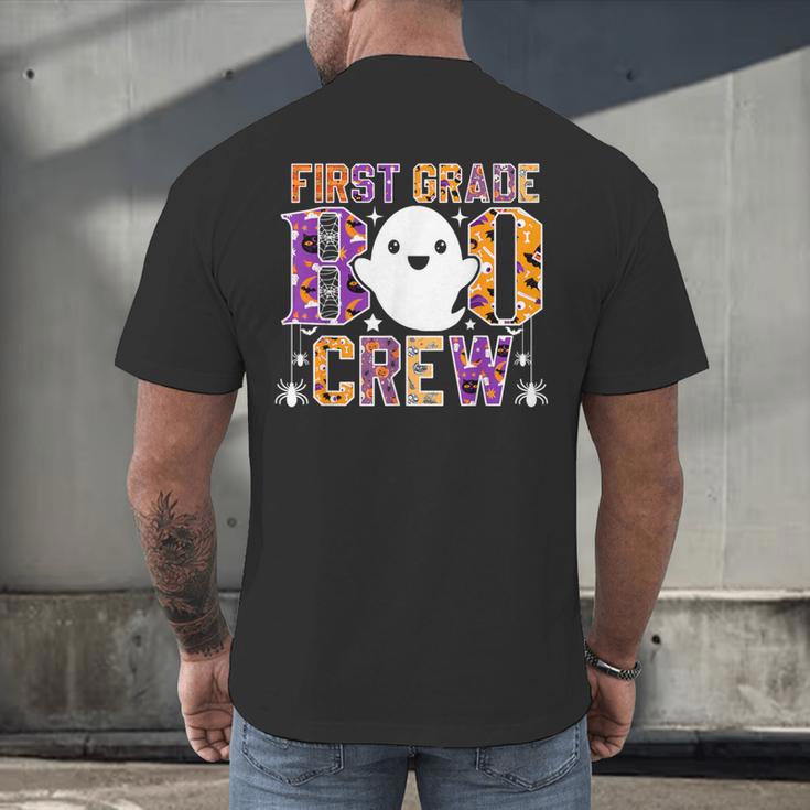 First Grade Boo Crew Teacher Student Halloween Costume Men's Back Print T-Shirt, gift for family, gift for coworker