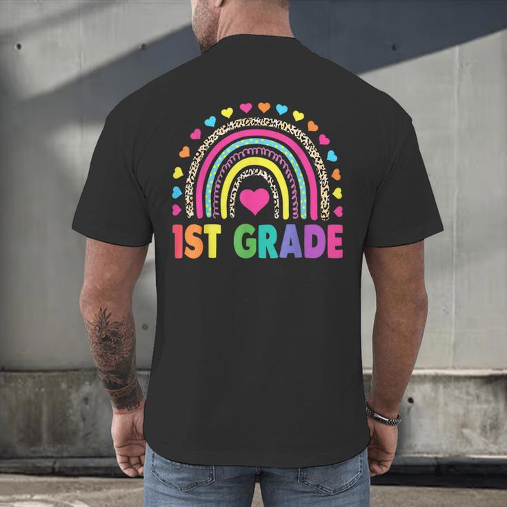 First Grade Rainbow Girls Boys Teacher Team 1st Grade Squad Men's Back Print T-Shirt, gift for family, gift for coworker First Grade Rainbow Girls Boys Teacher Team 1st Grade Squad Men's Back Print T-Shirt, gift for family, gift for coworker