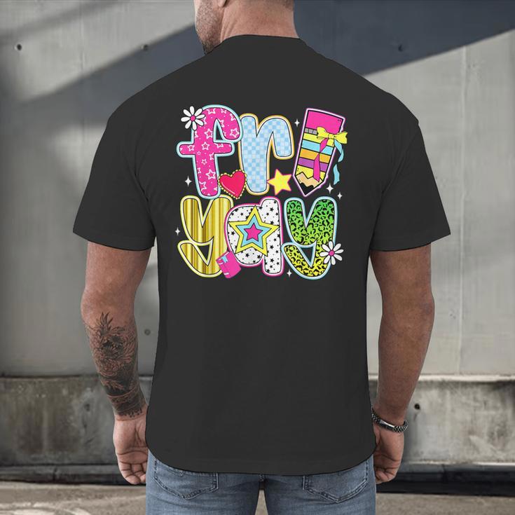 Fri-Yay Happy Friday Weekend Teacher Back To School Men's Back Print T-Shirt, gift for family, gift for coworker Fri-Yay Happy Friday Weekend Teacher Back To School Men's Back Print T-Shirt, gift for family, gift for coworker