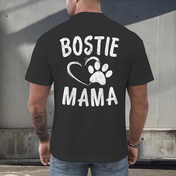 Fun Bostie Mama Dog Lover Apparel Boston Terrier Mom Men's Back Print T-Shirt, gift for family, gift for coworker