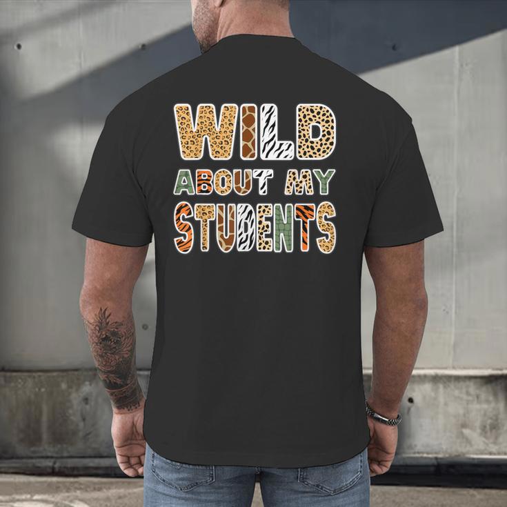 Fun Zoo Animal Print Teacher Shirts Wild About My Students Men's Back Print T-Shirt, gift for family, gift for coworker Fun Zoo Animal Print Teacher Shirts Wild About My Students Men's Back Print T-Shirt, gift for family, gift for coworker