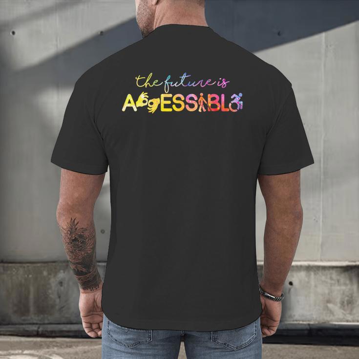 The Future Is Accessible Special Education Teacher Men's Back Print T-Shirt, gift for family, gift for coworker The Future Is Accessible Special Education Teacher Men's Back Print T-Shirt, gift for family, gift for coworker