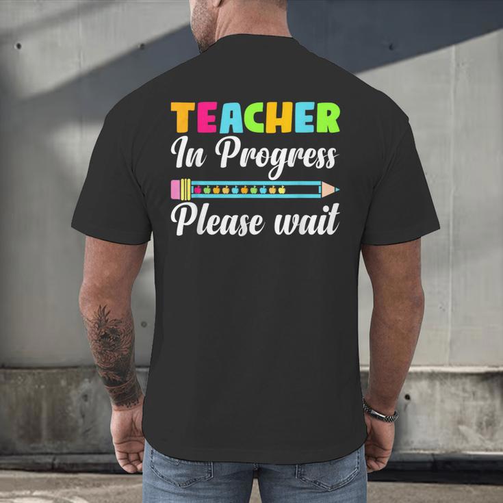 Future Teacher Cool Teacher In Progress Please Wait Men's Back Print T-Shirt, gift for family, gift for coworker Future Teacher Cool Teacher In Progress Please Wait Men's Back Print T-Shirt, gift for family, gift for coworker