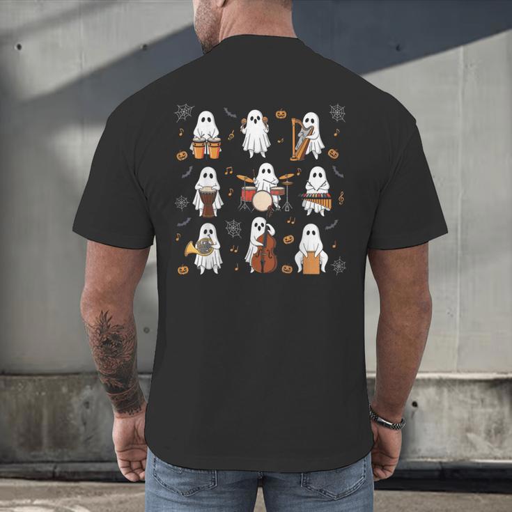 Ghost Music Teacher Halloween Musician Costume Men's Back Print T-Shirt, gift for family, gift for coworker Ghost Music Teacher Halloween Musician Costume Men's Back Print T-Shirt, gift for family, gift for coworker
