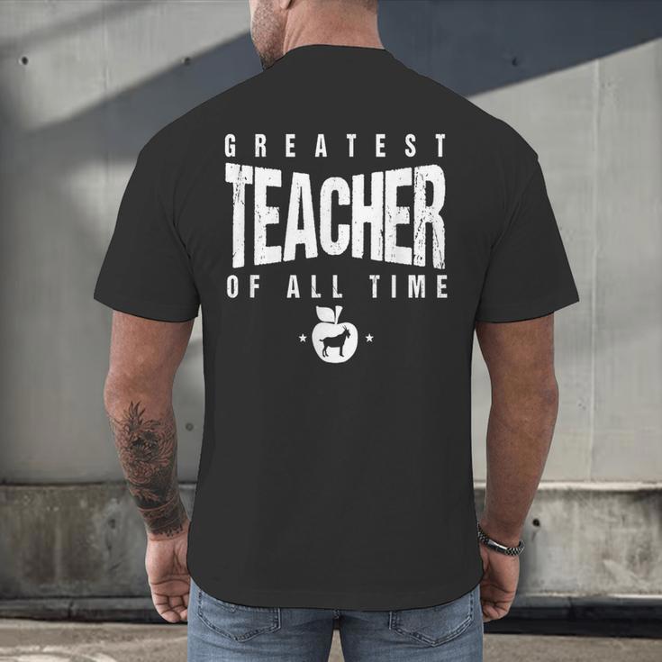 Greatest Teacher Of All Time Teachers Day 1 Teacher Goat Men's Back Print T-Shirt, gift for family, gift for coworker