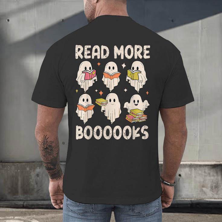 Groovy Halloween Ghost Read More Boooooks Librarian Teacher For Men Women Kids Men's Back Print T-Shirt, gift for family, gift for coworker Groovy Halloween Ghost Read More Boooooks Librarian Teacher For Men Women Kids Men's Back Print T-Shirt, gift for family, gift for coworker