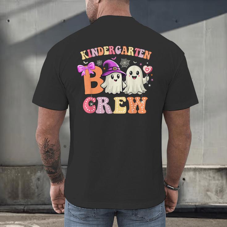 Groovy Kindergarten Boo Crew Kinder Halloween Teacher Kids Men's Back Print T-Shirt, gift for family, gift for coworker