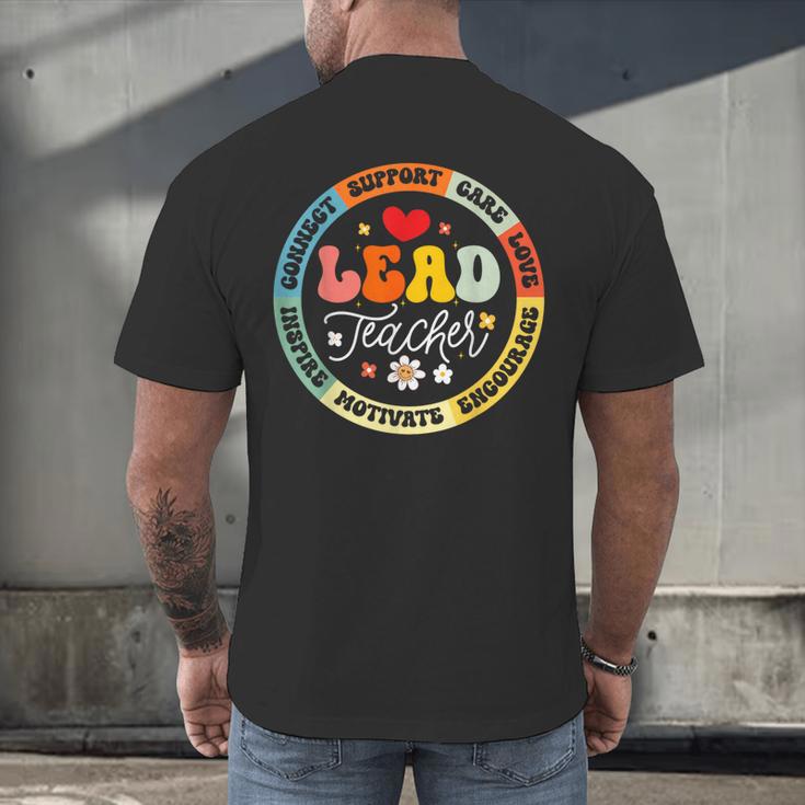 Groovy Lead Teacher Appreciation Back To School Men's Back Print T-Shirt, gift for family, gift for coworker Groovy Lead Teacher Appreciation Back To School Men's Back Print T-Shirt, gift for family, gift for coworker