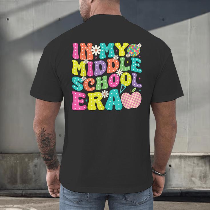 Groovy In My Middle School Era Back To School Teacher Men's Back Print T-Shirt, gift for family, gift for coworker