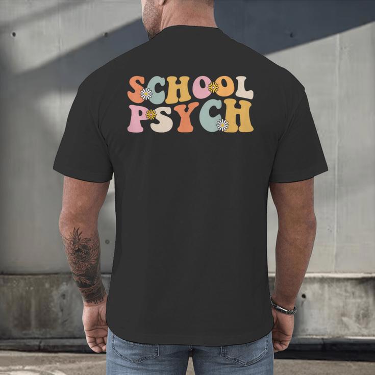 Groovy Retro School Psych Teacher School Psychologist For Men Women Girls Kids Men's Back Print T-Shirt, gift for family, gift for coworker Groovy Retro School Psych Teacher School Psychologist For Men Women Girls Kids Men's Back Print T-Shirt, gift for family, gift for coworker