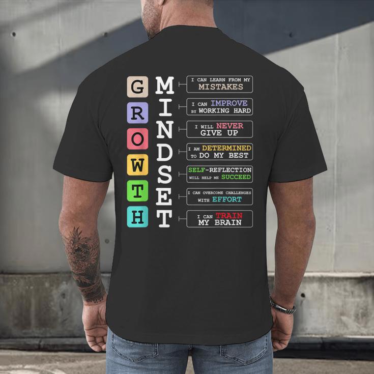 Growth Mindset Shirt Positive School Classroom Teacher Men's Back Print T-Shirt, gift for family, gift for coworker Growth Mindset Shirt Positive School Classroom Teacher Men's Back Print T-Shirt, gift for family, gift for coworker