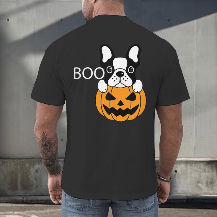 The Halloween Boston Terrier Men's Back Print T-Shirt, gift for family, gift for coworker