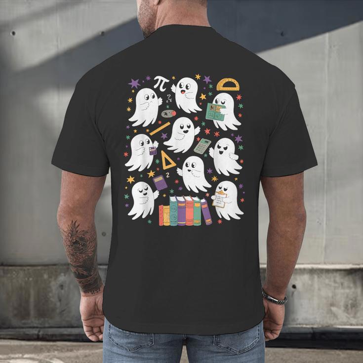 Halloween Math Teacher Ghost Math Teacher Spooky Halloween Men's Back Print T-Shirt, gift for family, gift for coworker Halloween Math Teacher Ghost Math Teacher Spooky Halloween Men's Back Print T-Shirt, gift for family, gift for coworker