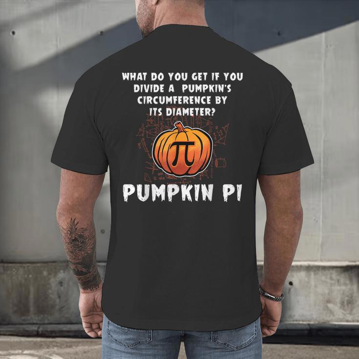 Halloween Pumpkin Pi Math Geometry Teachers Students For Men Women Kids Men's Back Print T-Shirt, gift for family, gift for coworker