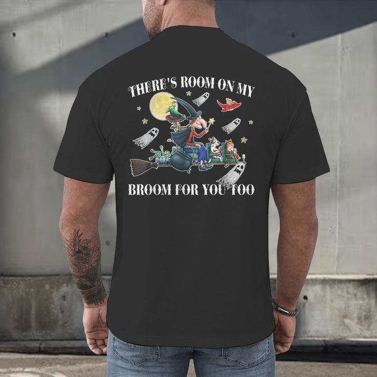 Halloween There's Room On My Broom For You Too Teacher Men's Back Print T-Shirt, gift for family, gift for coworker Halloween There's Room On My Broom For You Too Teacher Men's Back Print T-Shirt, gift for family, gift for coworker