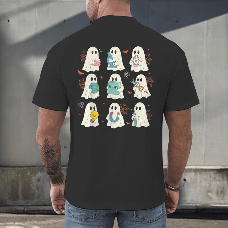 Halloween Science Teacher Student Ghost Laboratory Men Women Men's Back Print T-Shirt, gift for family, gift for coworker Halloween Science Teacher Student Ghost Laboratory Men Women Men's Back Print T-Shirt, gift for family, gift for coworker