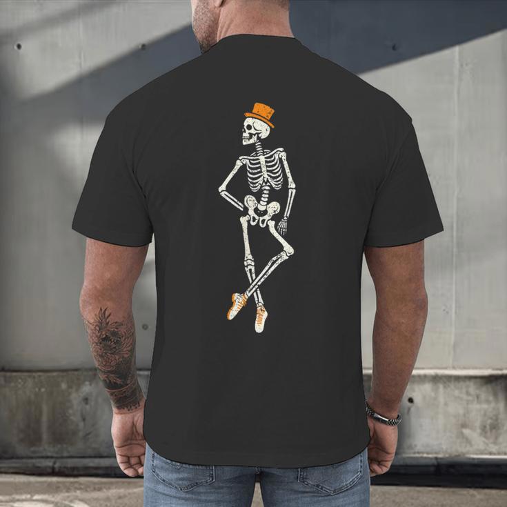 Halloween Skeleton Tap Dance Ballet Dance Teacher Men's Back Print T-Shirt, gift for family, gift for coworker