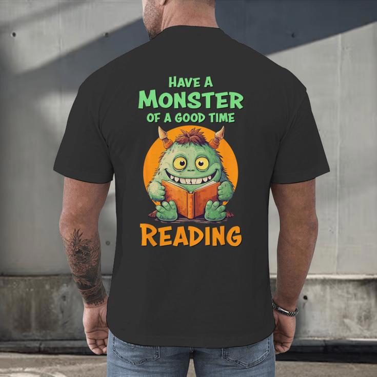 Halloween Teacher Librarian Monster Reading Books Men Women Kids Men's Back Print T-Shirt, gift for family, gift for coworker Halloween Teacher Librarian Monster Reading Books Men Women Kids Men's Back Print T-Shirt, gift for family, gift for coworker
