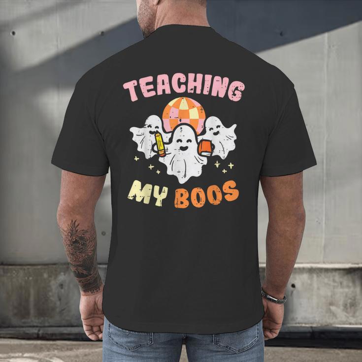 Halloween Teacher Teaching My Boos Costume Teacher Men Women Men's Back Print T-Shirt, gift for family, gift for coworker Halloween Teacher Teaching My Boos Costume Teacher Men Women Men's Back Print T-Shirt, gift for family, gift for coworker